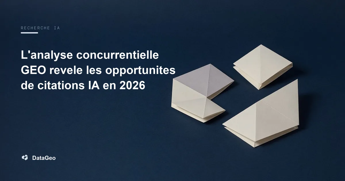 L'analyse concurrentielle GEO revele les opportunites de citations IA en 2026