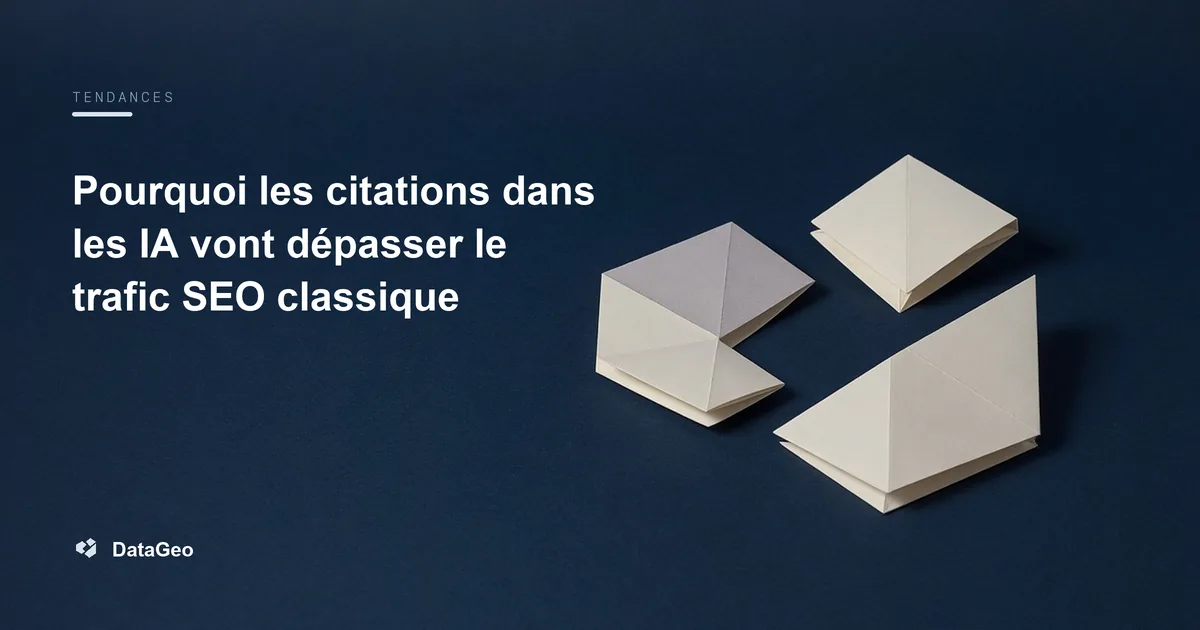 Les citations dans les réponses IA dépassent le trafic SEO classique en 2026