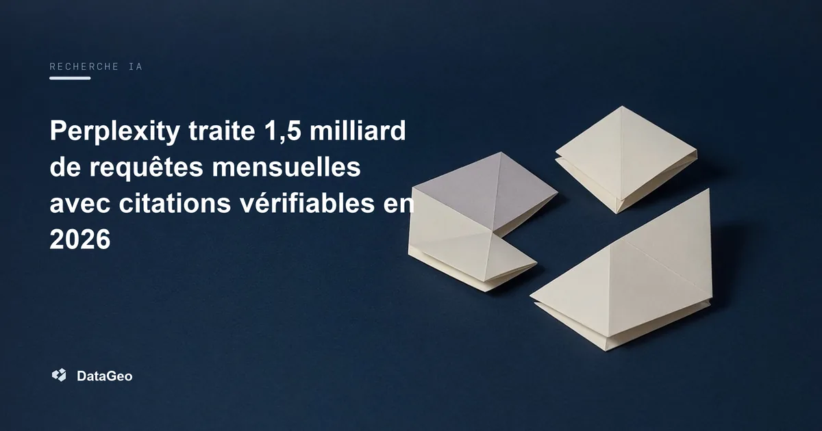Perplexity traite 1,5 milliard de requêtes mensuelles avec citations vérifiables en 2026
